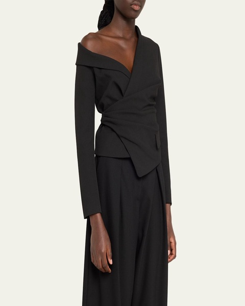 Skyla Gathered Blazer Top