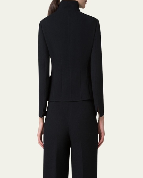 Amber Short Wool Crepe Double-Face Jacket