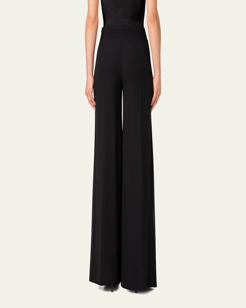 Felia Double Layer Wide-Leg Silk Pants