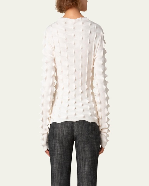 3D Sail Knit Long-Sleeve Sweater
