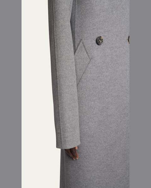 Double-Breasted Cashmere-Blend Coat