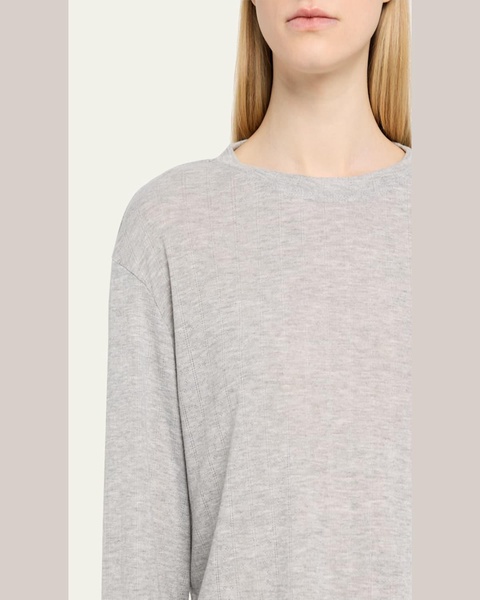 Maeve Cropped Pointelle-Knit T-Shirt