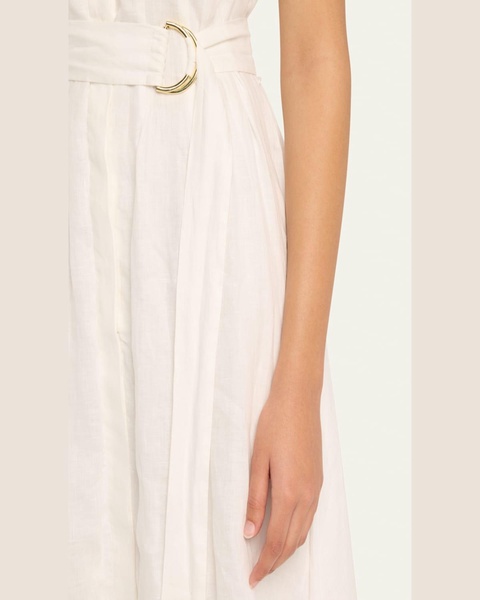 Loreta Belted Linen Shirtdress