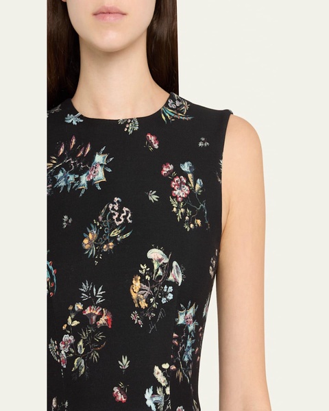 Eloise Floral-Print Sleeveless Midi Dress