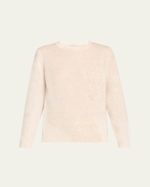 Cashmere Textured Intarsia Sweater