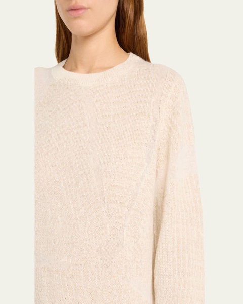 Cashmere Textured Intarsia Sweater