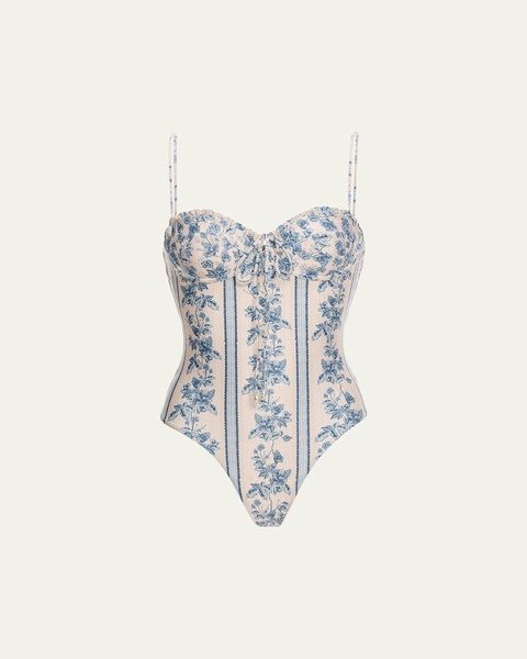Ebano Bougainvillea One-Piece Swimsuit