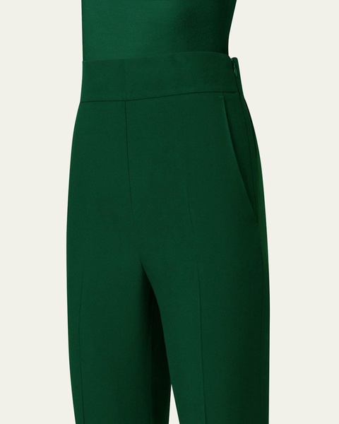 Chris Crepe Tapered-Leg Cuffed Pants