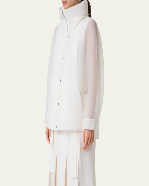 Palina Double Layer Techno Grid Parka