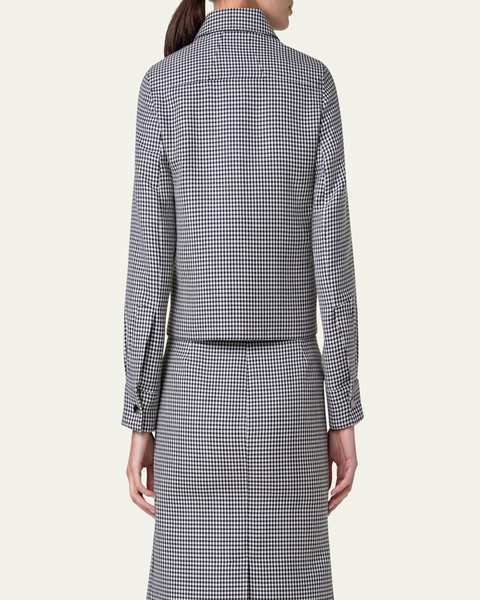 Talitha Vichy Wool Shirt Jacket