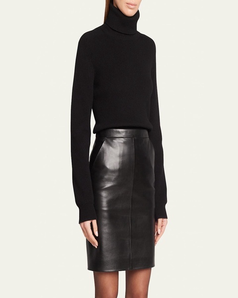 Cashmere Ribbed Turtleneck Sweater