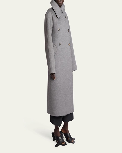 Double-Breasted Cashmere-Blend Coat