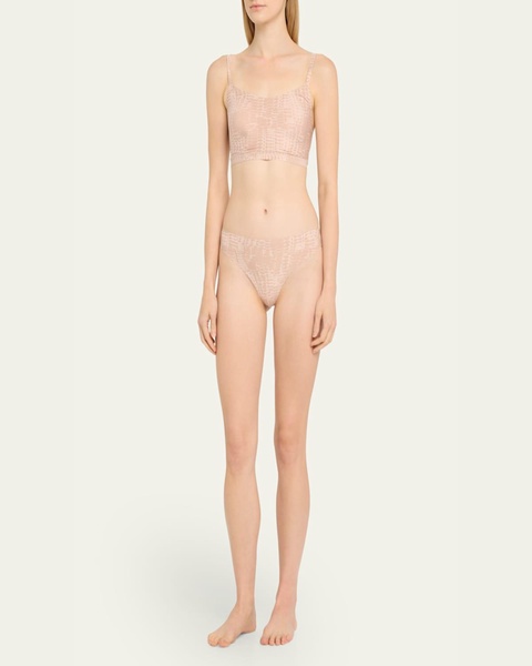 Leopard-Print Soft Stretch Padded Bralette