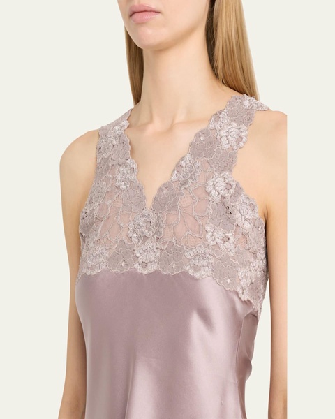 Rose Parfait Lace & Silk Tank