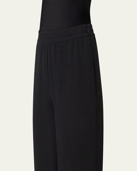Chrissa Drawstring Tapered Leg Silk Pants
