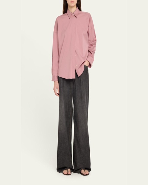 Monili Collar Cotton Popeline Shirt