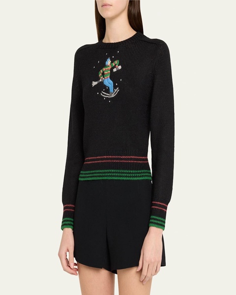 Ski Run Embroidered Alpaca Sweater