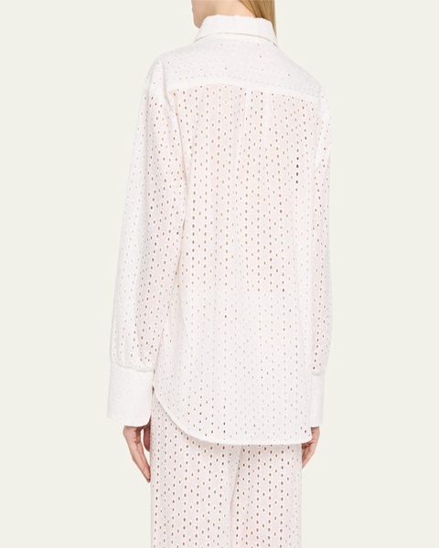 Essen Eyelet-Embroidered Cotton Blouse
