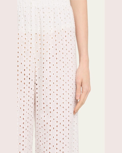 Cavani Cropped Eyelet-Embroidered Cotton Pants