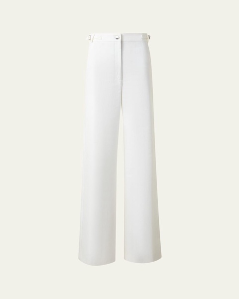 Finnian Wide Leg Cotton Stretch Denim Pants