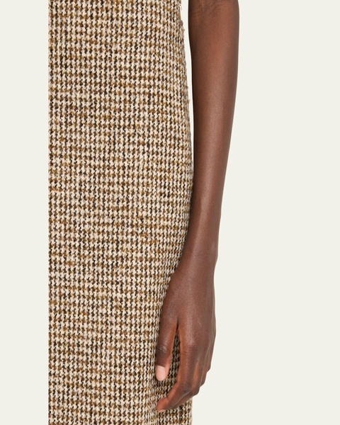 Cara Straight Houndstooth Skirt