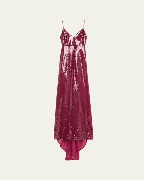 Sequined Paneled Bikini Gown