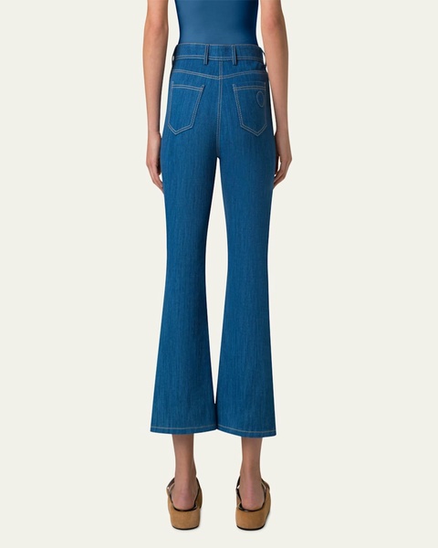 Cali Flared Denim Cropped Pants