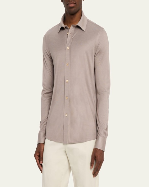 Men's Silk Pique Sport Shirt