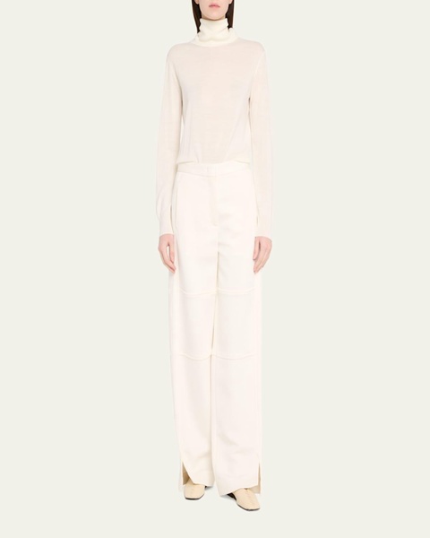 Turtleneck Superfine Merino Wool Lightweight Sweater
