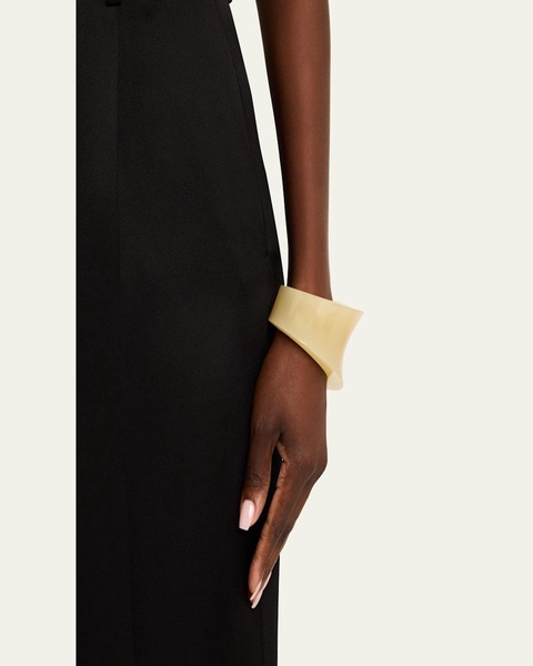 Asymmetrical Smooth Resin Cuff Bracelet 