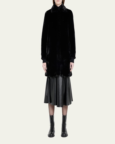 Faux-Fur Collared Coat