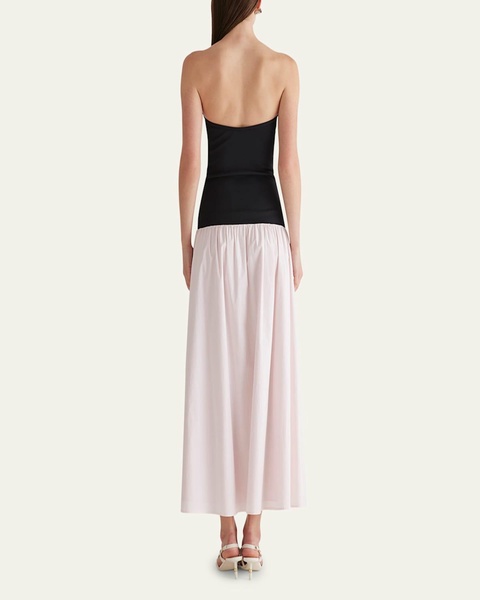 Amyra Strapless Drop-Waist Maxi Dress