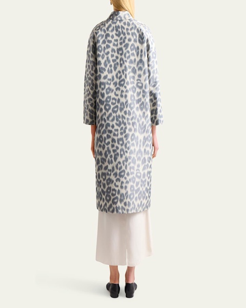 Adams Leopard Silk-Blend Coat
