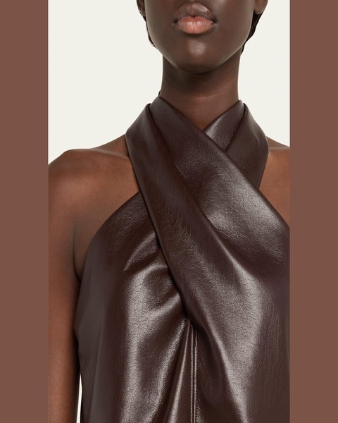 Quinn Crisscross Faux-Leather Top