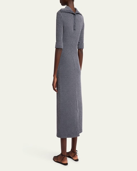 Cerine Ribbed Boucle Midi Dress