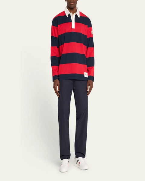 Men's Striped Rugby Polo Shirt