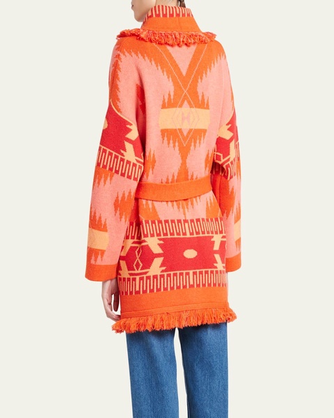 Icon Jacquard Belted Cardigan
