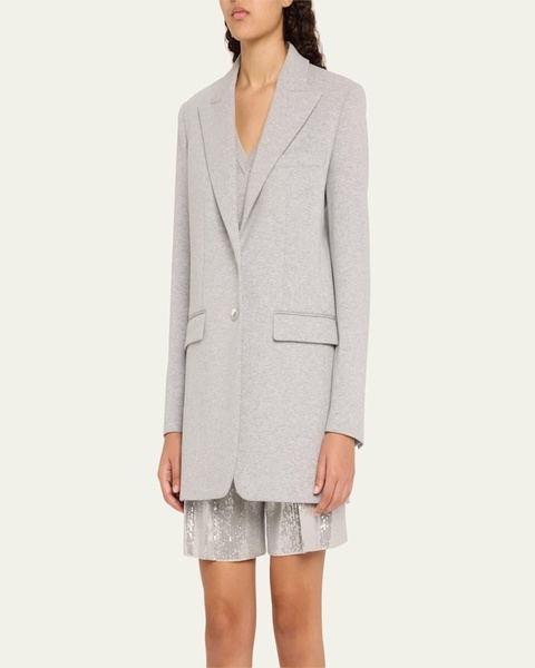 Single-Breasted Jersey Boyfriend Blazer