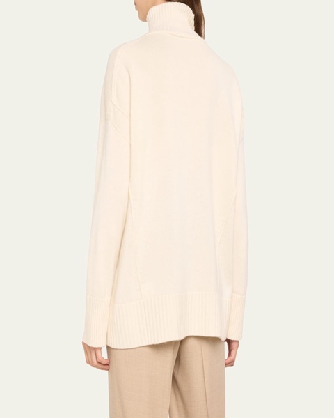 Chine 3-Ply Cashmere Stand-Collar Sweater
