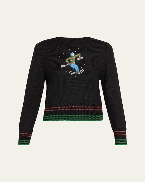 Ski Run Embroidered Alpaca Sweater