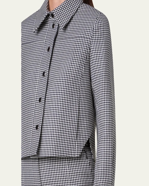 Talitha Vichy Wool Shirt Jacket