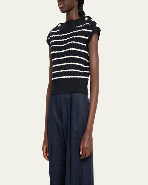 Portofino Knit Sweater with Button Detail