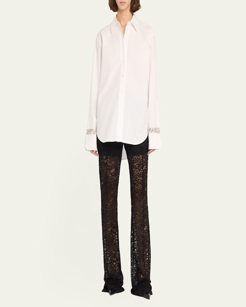 Calvin Embellished Button-Front Top