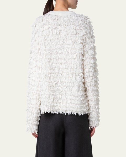 Cashmere and Wool Loops Knit Sweater