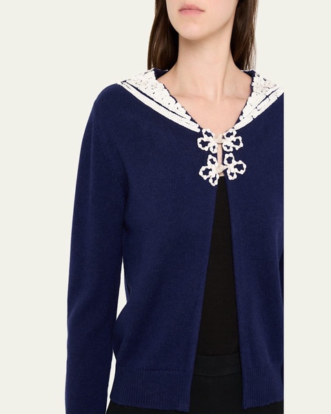 Astoria Sequined Sailor Collar Cardigan
