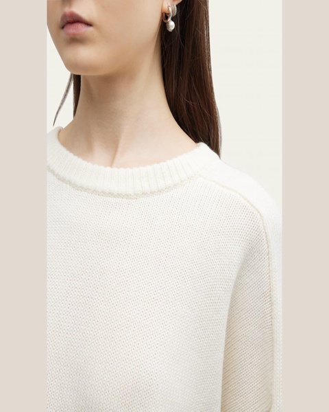 Bruzzi Wool-Cashmere Raglan-Sleeve Crop Sweater