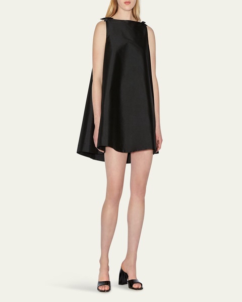 Boatneck Cape Mini Dress