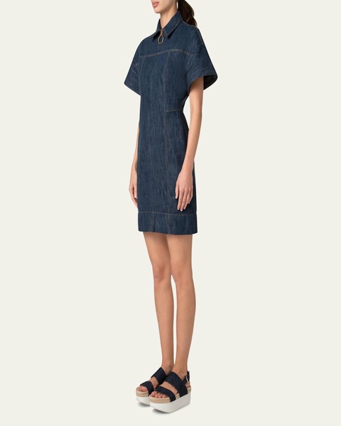 Mini Cotton Wool Denim Dress