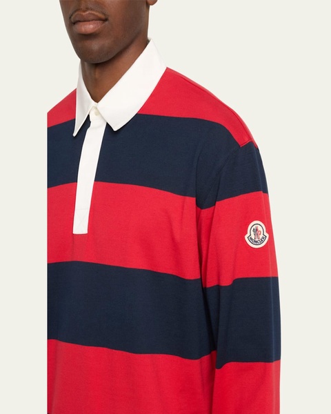 Men's Striped Rugby Polo Shirt