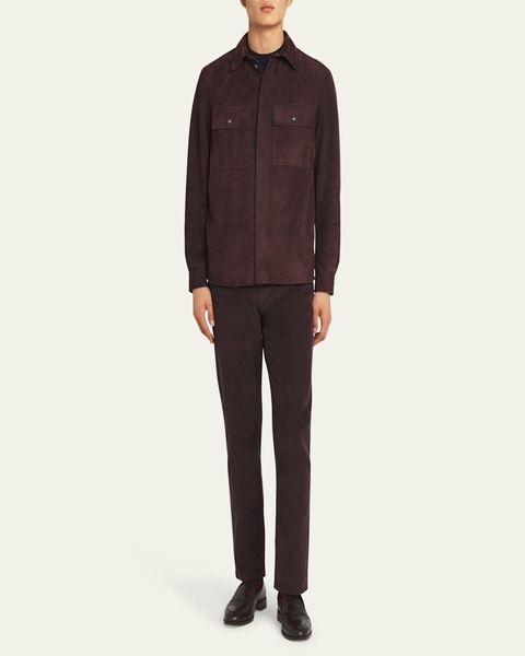 Men's Chinotto Suede Utility Overshirt